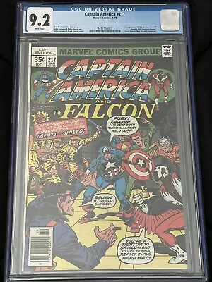 Buy Captain America #217 CGC 9.2 NM- WHITE PAGES WP 1st QUASAR • 75.10£