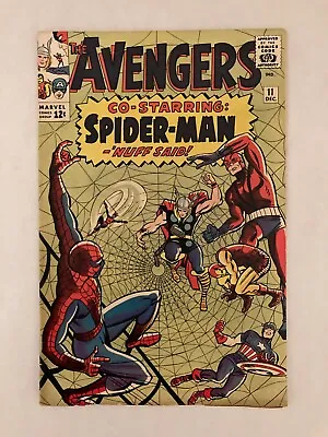 Buy Avengers #11 (1964) 2nd Kang Appearance & Early Spider-Man Appearance | FN/FN+ • 176.13£