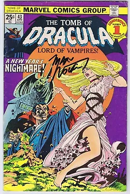 Buy Tomb Of Dracula #43 GD Signed W/COA Marv Wolfman Blade Wrightson 1976 Marvel • 39.54£
