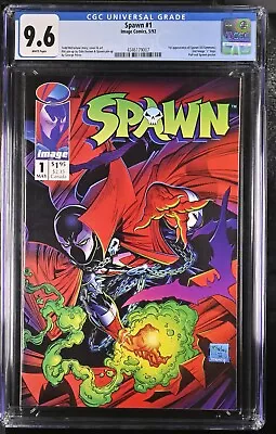 Buy Spawn #1 CGC NM 9.6 White Pages McFarlane 1st Appearance Al Simmons Image 1992 • 79.69£