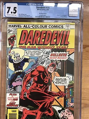 Buy Daredevil #131 Origin & 1st Appearance Bullseye CGC 7.5 Marvel Comics • 300£