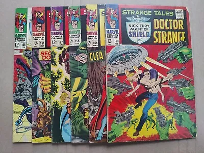 Buy Lot X7 Strange Tales 153 VG 154 VG 155 GD/VG 157 VG- 161 VG+ 165 VG/FN 1967 1968 • 69.41£