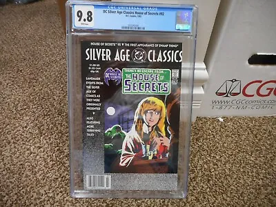 Buy House Of Secrets 92 Cgc 9.8 DC 1992 Silver Age Classics Reprint 1st Swamp Thing • 110.42£