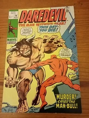 Buy Marvel Comics Daredevil Vol 1. #79 Aug 1971 Uk 1/- Price Variant Man-bull App Nm • 64.99£