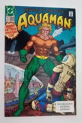 Buy Aquaman #1 Comic Books 1991 Dc 50th Anniversary King Of The Seven Seas Fine/vf • 3.20£