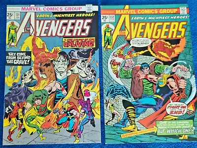 Buy Avengers #131, 132. Marvel 1975. Zombie Wonder Man! Legion Of Unliving! 9.4 Nm!! • 59.27£