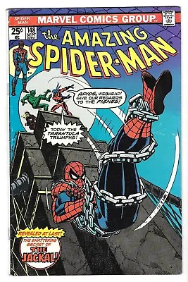 Buy The AMAZING SPIDER-MAN #148 BRONZE AGE MARVEL COMIC BOOK Jackal Revealed 1975 • 55.29£