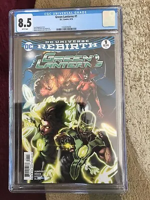 Buy Green Lanterns #1 DC Universe Rebirth CGC 8.5 Sam Humphries Comic Book 8/16 • 24.02£