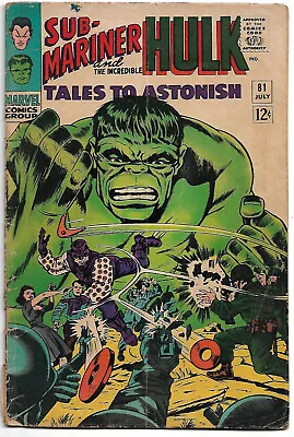 Buy MARVEL Silver Age: Tales To Astonish #81 (Jack Kirby) Hulk (Gene Colan) Namor • 9.64£