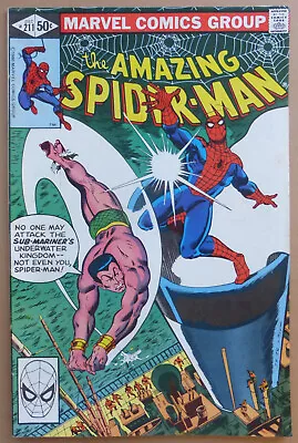 Buy The Amazing Spider-man #211, Great 'sub-mariner' Cover Art!! • 17.50£