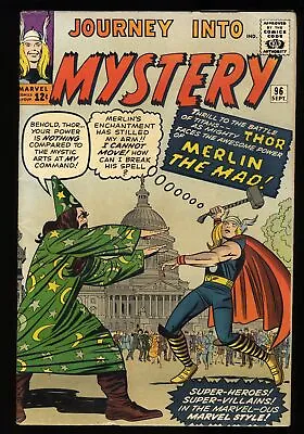 Buy Journey Into Mystery #96 VG/FN 5.0 Thor! Merlin The Mad! Steve Ditko! Marvel • 99.12£