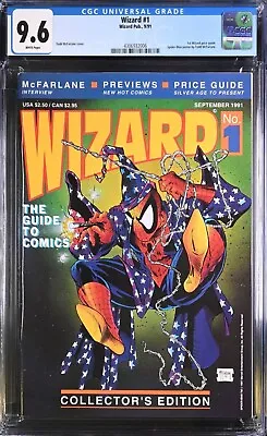 Buy Wizard 1 CGC 9.6 Wizard Pub., 9/91. Spider-Man Cover & Poster By Todd McFarlane • 276.43£