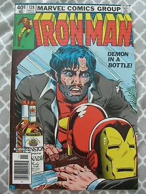 Buy 1979 Marvel Comics IRON MAN #128  Demon In A Bottle  Newstand Edition VG/F B&B • 134.02£