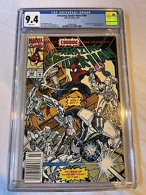 Buy Amazing Spider-Man #360 (1992) CGC Graded 9.4 Newstand 1st App. Carnage In Cameo • 79.94£
