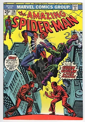 Buy Amazing Spider-Man #136 (1974) Green Goblin Appearance (VF-) • 39.44£