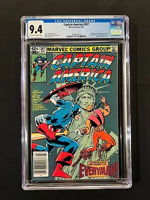 Buy Captain America #267 CGC 9.4 (1982) - Newsstand Edition - 1st App Of Everyman  • 56.03£