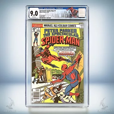 Buy Spectacular Spider-Man #1 (Marvel Comics 1976) CGC 9.0 Custom Label | Newstand • 99.95£