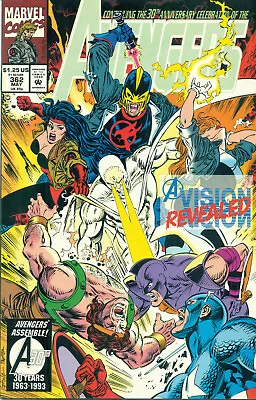 Buy Avengers #362 Captain America Black Knight Sersi Crystal Black Widow NM/M 1993 • 3.15£