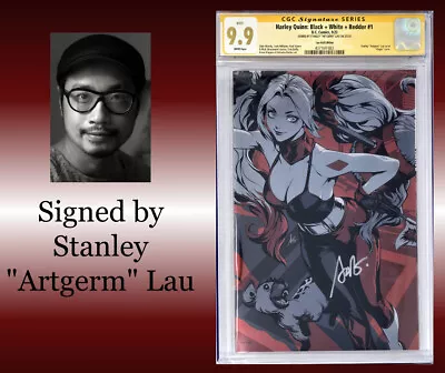 Buy Harley Quinn Black+White+Red #1 CGC 9.9 Mint! Foil Variant Signed By Stanley Lau • 278.25£