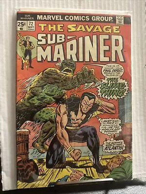 Buy Sub-Mariner # 72 Sept 1974 Marvel Namor Dan Adkins Value Stamp 100 Galactus • 6.76£