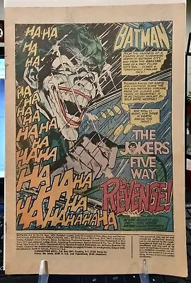 Buy Batman #251  Classic Neal Adams Joker Story  No Cover  Book Is Complete • 63.88£