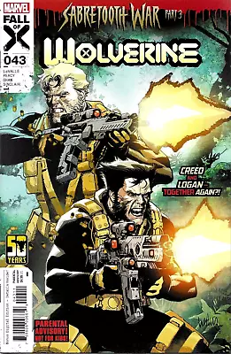 Buy Wolverine #43 (vol 7)  Sabretooth War  Marvel  Apr 2024  Nm  1st Print • 7.99£