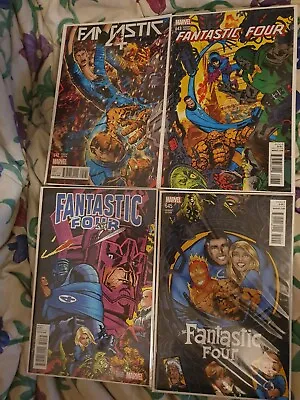 Buy Fantastic Four 4 Set Connecting Cover 642 643 644 645 Golden Variant 2015 Marvel • 200£