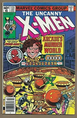 Buy 🔥uncanny X-men #123*marvel 1979*chris Claremont*spider-man*arcade*miss Locke*fn • 20.10£
