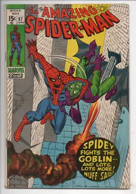 Buy SPIDER-MAN #97, GD, Amazing, Green Goblin, Drugs,1963 1971, More ASM In Store • 47.43£