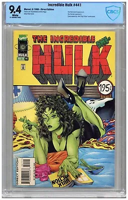 Buy Incredible Hulk  # 441   CBCS   9.4   NMMT   White Pgs  5/96  She-Hulk Cover & A • 90.84£