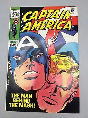 Buy CAPTAIN AMERICA #114 1969 RED SKULL COSMIC CUBE  Man Behind The Mask  AVENGERS • 35.57£