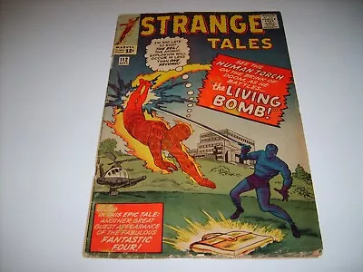 Buy STRANGE TALES #112 Marvel Comic Torch Vs. Living Bomb  G/VG FANTASTIC FOUR 1963 • 39.52£