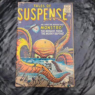 Buy Tales Of Suspense #8 Kirby Cover Art Monster Horror Marvel Comic 1960 • 300.23£