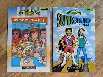 Buy Avanza Comics! Super Bruno #1 & #3 Mundos Paralelos Fun Learning Spanish  • 3.18£