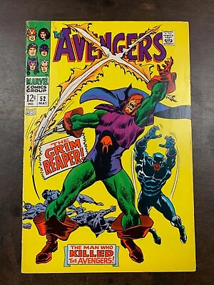 Buy Avengers #52 1st App Grim Reaper-  Black Panther Joins- Marvel 1968 FN • 39.52£