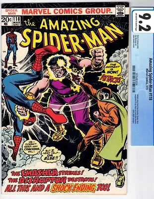 Buy Amazing Spider-man #118 9.2 High Grade Cgc Breakout 1973 Ow/w Pages • 122.54£