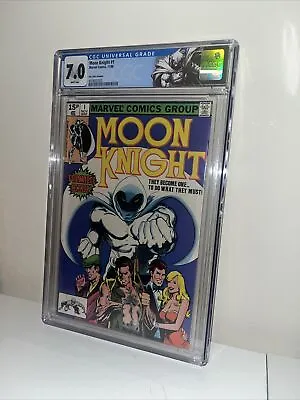Buy Moon Knight 1 (1980) - Marvel Comics Bronze Age Key - CGC 7.0 W/ Custom Label UK • 65£