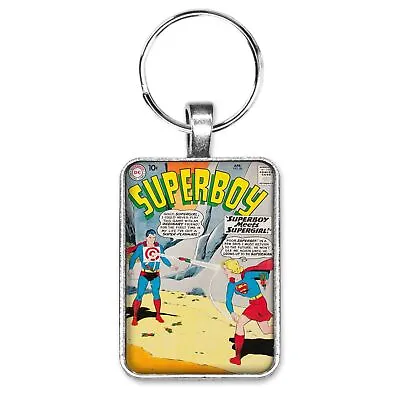 Buy Superboy #80 SUPERGIRL Cover Key Ring Necklace DC Comic Book Jewelry 1st MEETING • 10.35£