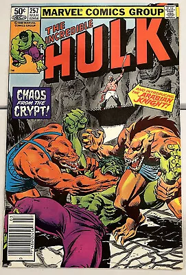 Buy Incredible Hulk #257 MCU 1981 First App Arabian Knight & War Wagon Newsstand NM • 9.46£