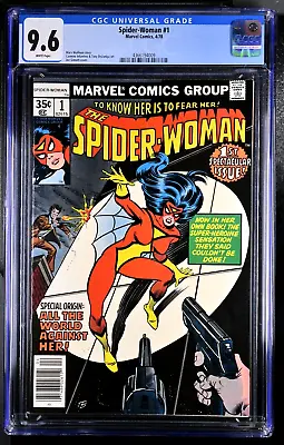 Buy SPIDER-WOMAN #1 🔥 CGC 9.6 ~ WHITE PAGES ~ Origin New Costume ~ Marvel (1978) 🔥 • 97.24£