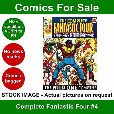 Buy Complete Fantastic Four #4 Comic - VG/FN Clean 1977 - Marvel UK • 3.25£