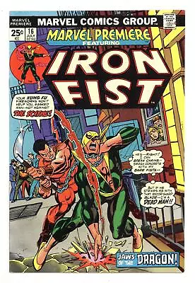 Buy Marvel Premiere #16 FN+ 6.5 1974 2nd App. And Origin Of Iron Fist • 19.06£