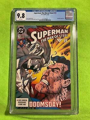 Buy Superman: Man Of Steel #19 CGC 9.8 DC 1993 Doomsday Cover! WP! M11 382 Cm Bin • 39.98£