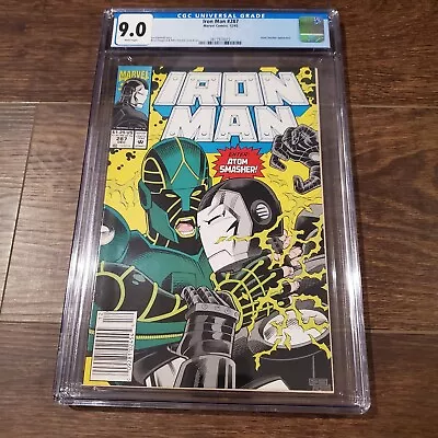 Buy Iron Man #287 CGC 9.0 Newsstand Marvel 1st Atom Smasher Appearance Key Comic • 75.45£