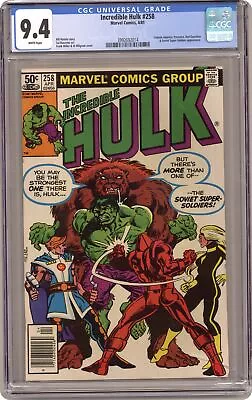 Buy Incredible Hulk #258 CGC 9.4 1981 3992692014 • 111.81£