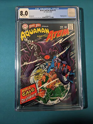 Buy The Brave And The Bold #73 DC Comics 1967 CGC 8.0 1st Appearance Of Vulko • 118.54£
