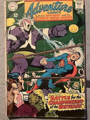 Buy Adventure Comics 366 (Mar 1968) Superboy & The Legion Of Superheroes • 4.20£