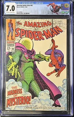 Buy Amazing Spider-Man #66- CGC 7.0 - Off-White To White Pages - Custom Label • 158.11£
