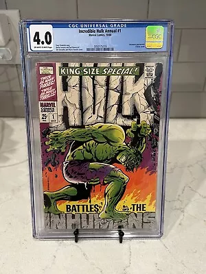 Buy Incredible Hulk Annual #1, Cgc 4.0 Classic Cover, Inhumans, Jim Steranko! 1968 • 179.25£