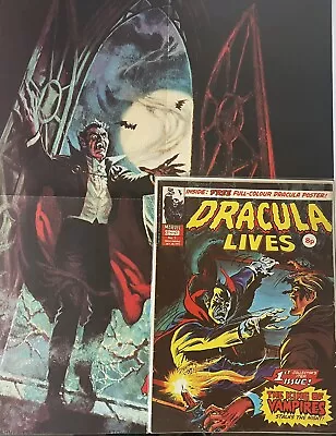 Buy Dracula Lives #1 Includes Poster VFN- Reprints Tomb Of Dracula #1  • 59.99£